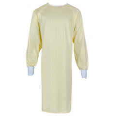 Isolation Gown Disposable Protective Suit Cotton Blend Easy Access Hospital Patient Gown Blue