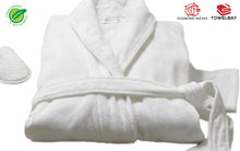 Load image into Gallery viewer, Velour White Kimono Style Bath Robe