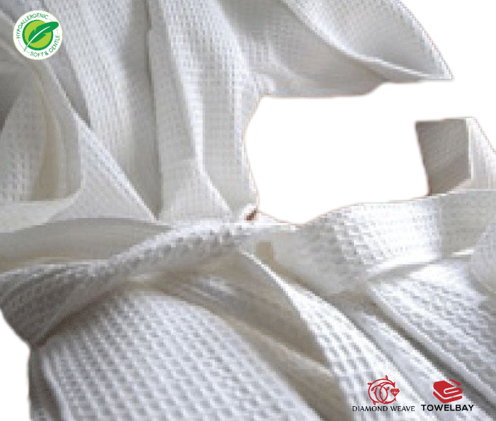 Waffle Weave White Bath Robe