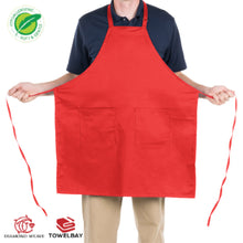 Load image into Gallery viewer, Bib Aprons - with Pocket in Various Colors - Spun Polyester