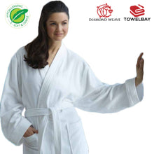 Load image into Gallery viewer, Terry White Kimono Style Bath Robe