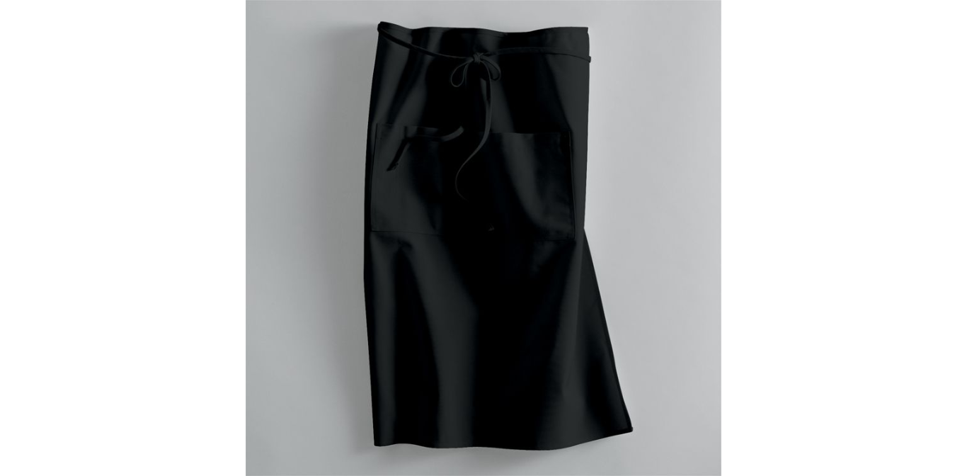 Bistro Aprons in Black/White - Spun Polyester