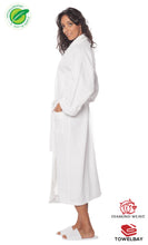 Load image into Gallery viewer, Velour White Kimono Style Bath Robe