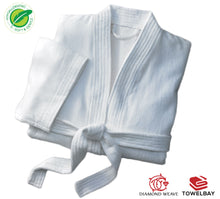 Load image into Gallery viewer, Terry White Kimono Style Bath Robe
