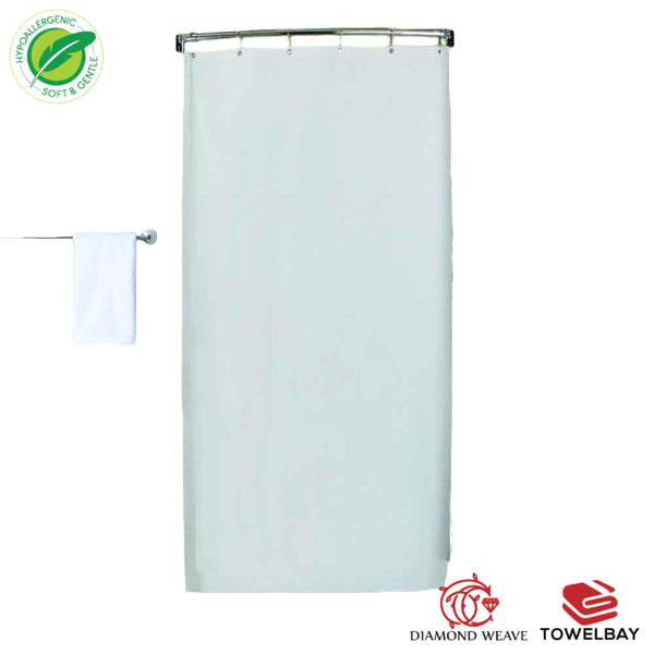 Vinyl White Shower Curtains 72" x 72"