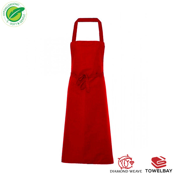 Bib Aprons - with No Pocket in Various Colors - Spun Polyester