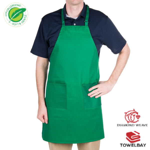 Bib Aprons - with No Pocket in Various Colors - Spun Polyester