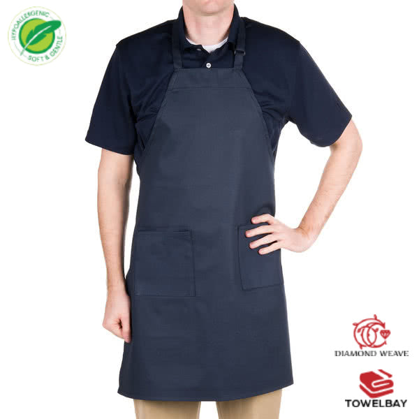 Bib Aprons - with No Pocket in Various Colors - Spun Polyester