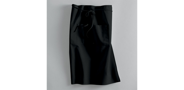 Bistro Aprons in Black/White - Spun Polyester