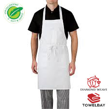 Bib Aprons - with Pocket in Various Colors - Spun Polyester