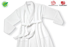Load image into Gallery viewer, Velour White Kimono Style Bath Robe